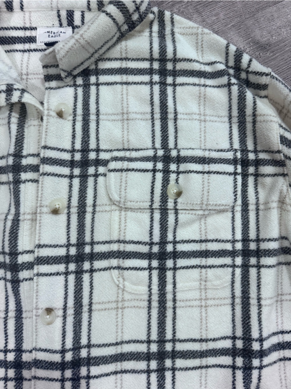 Plaid Button-Up Shacket - Picture 3 of 4